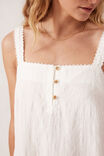 Folk Midi Dress, WHITE - alternate image 4