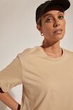 Organic Oversized Step Hem Tee, CAMELETTE - alternate image 2