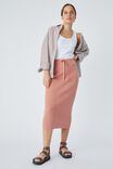 Organic Cotton Knit Skirt, SPICED PINK