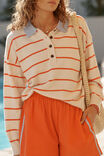 Jessa Rugby Knit, ECRU STRIPE - alternate image 6