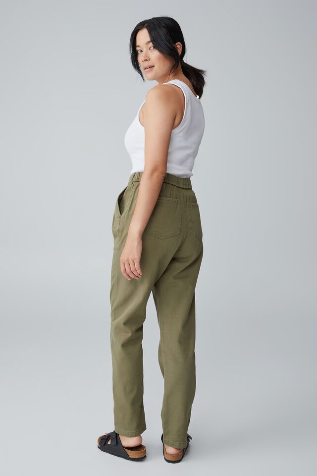 Baggy Everyday Pant With Recycled Cotton, SOFT OLIVE
