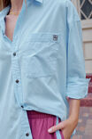 Peta Oversized Shirt, CHINA BLUE - alternate image 6