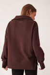 Isabella Half Zip Sweat, WINTER CHOC - alternate image 3