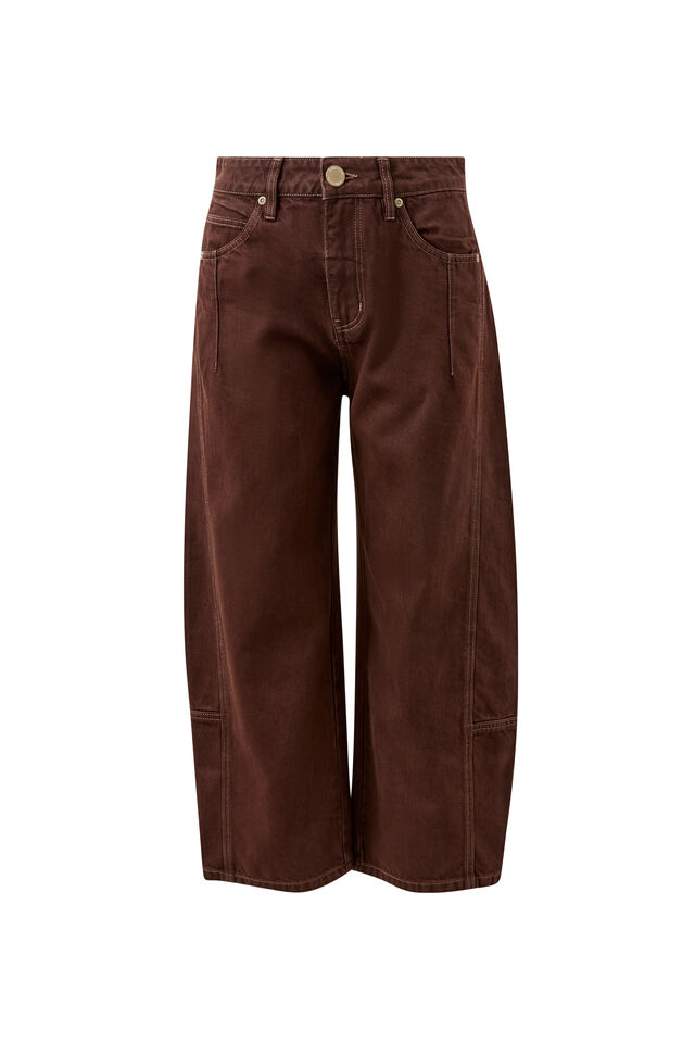 Demi Barrel Jean, BITTER CHOC