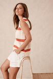 Mesh Knit Tank, EGGSHELL/WASHED RED STRIPE - alternate image 1