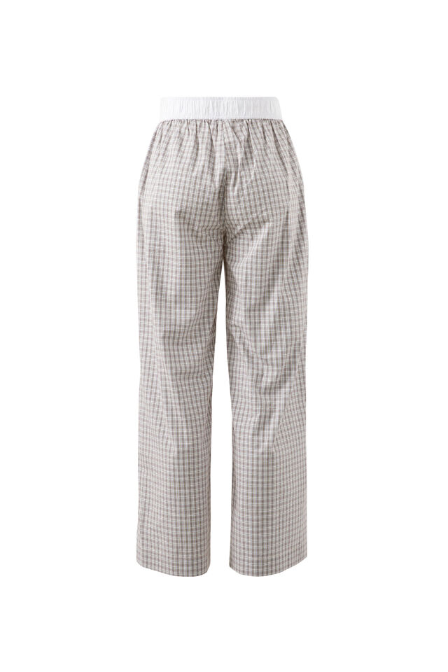 The Lounge Pant, WINE CHOC BLUE CHECK