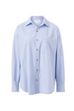Peta Oversized Shirt, WHITE HERITAGE BLUE STRIPE - alternate image 2