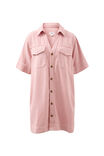 Sammy Relaxed Shirt Dress, WASHED PINK - alternate image 2