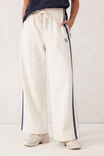 Gigi Wide Leg Terry Trackpant, WINTER WHITE SIDE STRIPE - alternate image 4