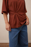 Kaia Twist Tee, GINGER - alternate image 4
