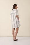 Boxy Shirt Dress, WHITE OLIVE STRIPE - alternate image 3