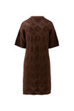 Daisy Diamond Knit Mini Dress, CHOCOLATE - example image 3