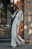 Sasha Sporty Slouchy Crew, BUFF CHOCOLATE SIDE STRIPE - example image 7