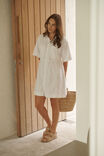 Seamed Mini Dress, FRESH ECRU RESCUED FABRIC - alternate image 5
