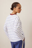 Scout Slouchy Long Sleeve  Tee, WHITE WASHED NAVY STRIPE - example image 6