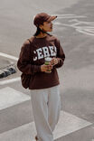 Isla Oversized Slouchy Crew, CHOCOLATE HERITAGE LOGO - example image 4