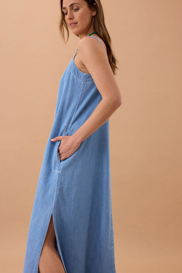 Remy Strappy Midi Dress, VINTAGE BLUE