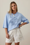 Liv Oversized Tee, CHINA BLUE/PALM BEACH - alternate image 6