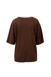 Luna Relaxed Tee, CHOCOLATE CERES ABSTRACT - example image 3