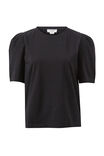Pleat Sleeve Tee, BLACK - alternate image 2