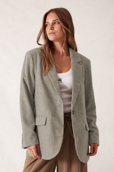 Heritage Blazer, NEUTRAL TWEED WOOL BLEND