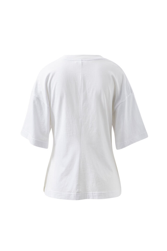 Kaia Twist Tee, WHITE