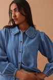 Savannah Denim Shirt, VINTAGE BLUE - alternate image 5