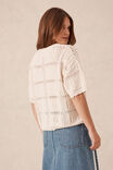 Square Knit Boxy Tee, ECRU - alternate image 4