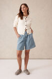 Sylvie Longline Pleat Denim Short, VINTAGE BLUE - alternate image 7