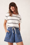 Relaxed Everyday Short, WASHED INDIGO - alternate image 6