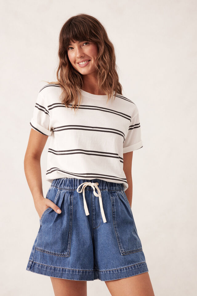 Relaxed Everyday Short, WASHED INDIGO