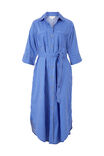 Jacqui Felgate Classic Shirt Dress, CLASSIC BLUE PRINTED STRIPE ORGANIC COTTON - alternate image 2