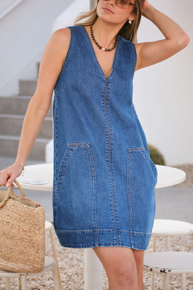 Emme Shift Dress, FRESH INDIGO