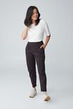 Pintuck Pant In Rescued Cotton Sateen Eh, BLACK