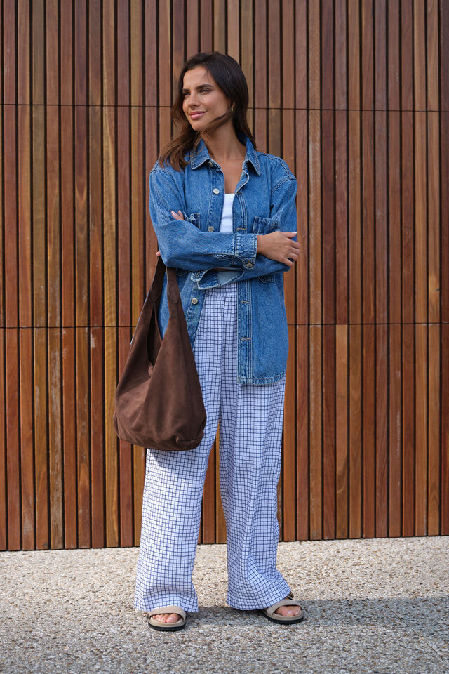 Bobbi Side Pocket Denim Shacket, INDIGO