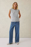 Contrast Knit Vest, GREY MARLE - alternate image 5