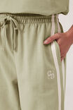 Gigi Wide Leg Terry Trackpant, MATCHA SIDE STRIPE - alternate image 5