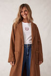 Classic Longline Coat, CHESTNUT - alternate image 5