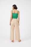 Wide Leg Pleat Front Pant In Cotton Linen Blend, CAMELETTE - alternate image 3