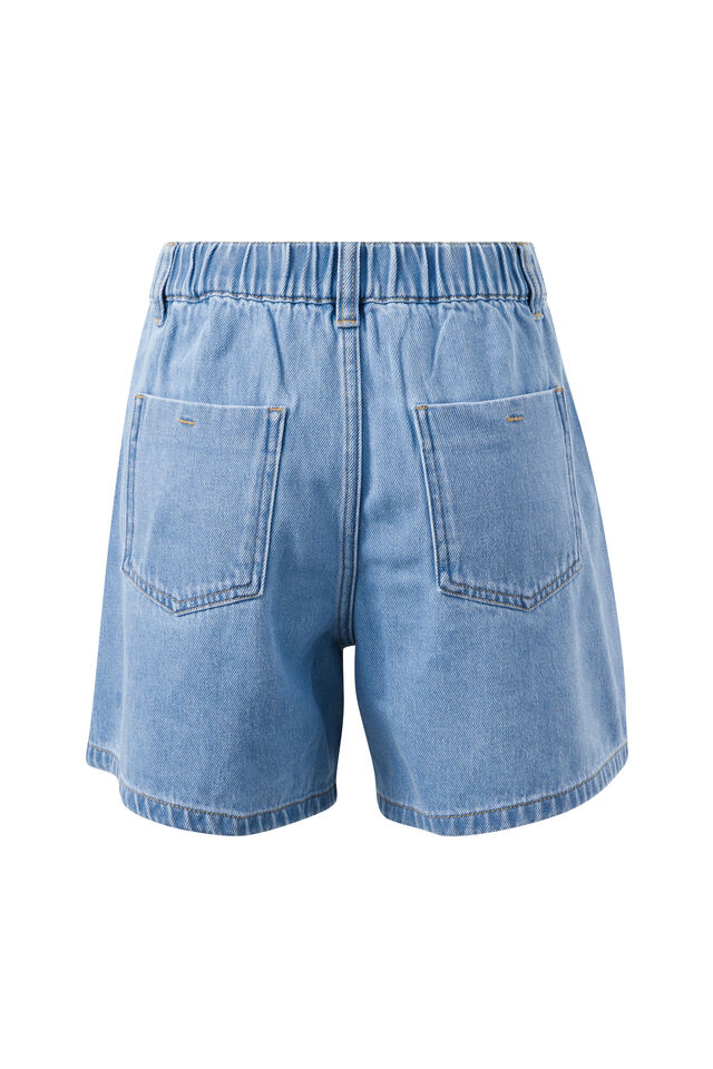 Pearl Pleat Short, VINTAGE BLUE