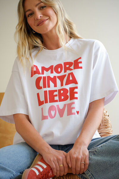 Ceres X Bhf Love Tee, AMORE WHITE