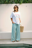 The Lounge Pant, KELLY GREEN WHITE STRIPE - alternate image 6