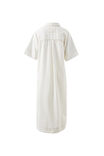 Ava Short Sleeve Midi Dress, FRESH ECRU TWILL - alternate image 3