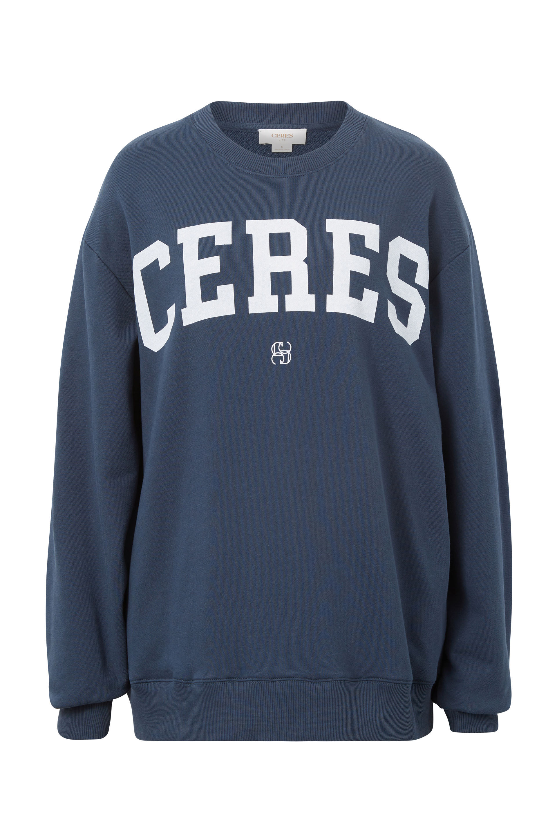 Slouchy crew neck sweatshirt sales