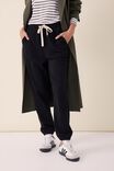 Organic Cotton Narrow Cuff Trackpant, BLACK - alternate image 4