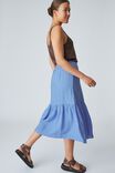 Linen Midi Skirt E H, BLUEBELL