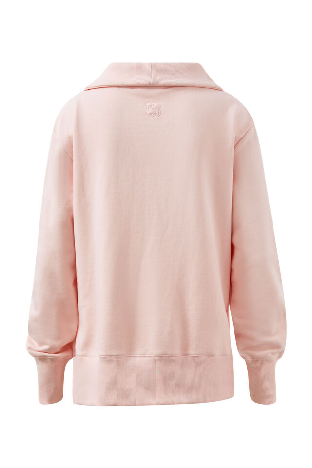 Isabella Half Zip Sweat, SHELL PINK