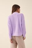 Fisherman Rib Pullover In Organic Cotton, DUSTY LILAC - alternate image 5