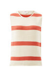 Mesh Knit Tank, EGGSHELL/WASHED RED STRIPE - alternate image 2