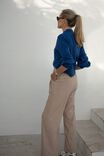 Soft Knit Mock Neck In Recycled Blend, COBALT MARLE - alternate image 3